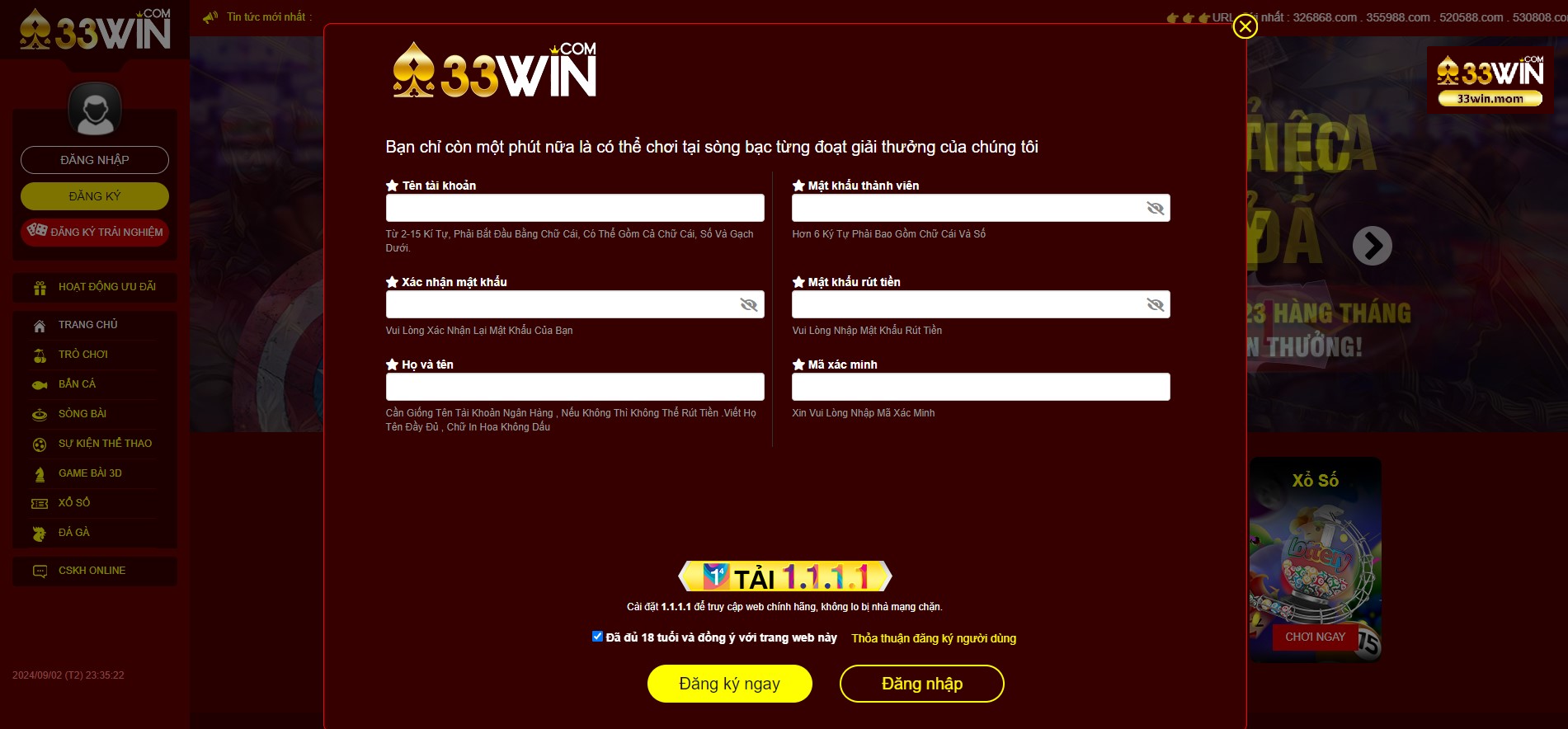 Điền thông tin chính xác trong biểu mẫu đăng ký 33Win để bảo đảm trải nghiệm liền mạch và bảo mật Điền thông tin chính xác trong biểu mẫu đăng ký 33Win để bảo đảm trải nghiệm liền mạch và bảo mật